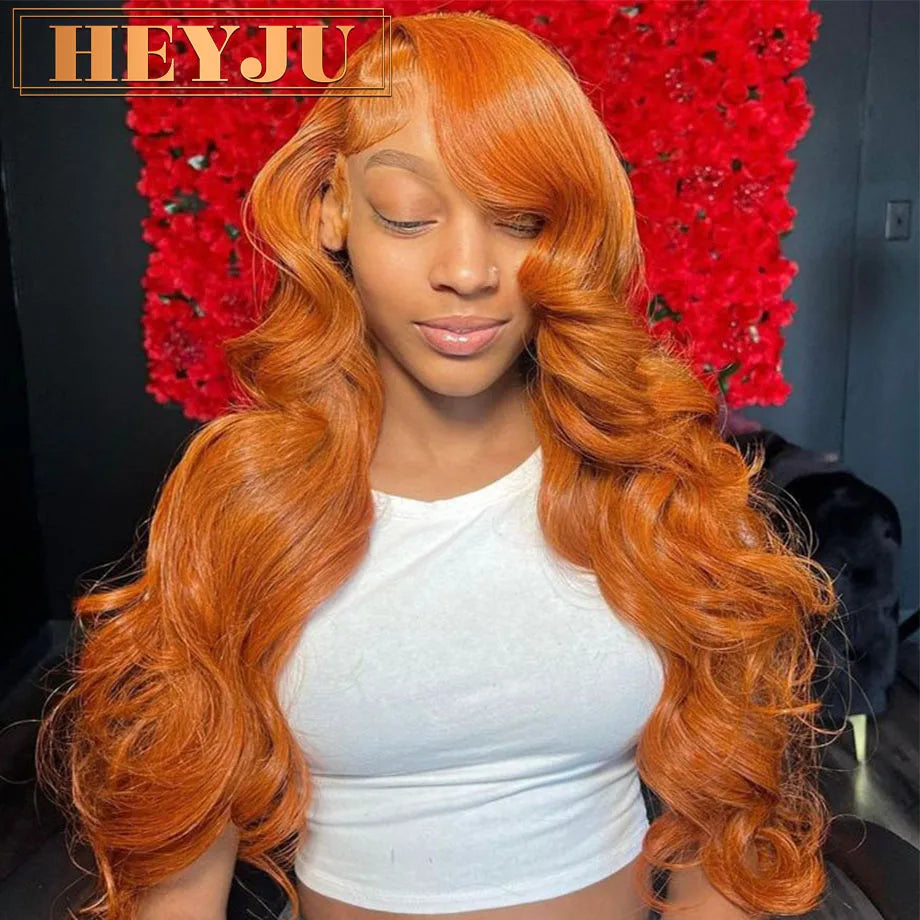 Sunlit Ginger Body Wave Wig – Long 100% Human Hair with HD Lace Front