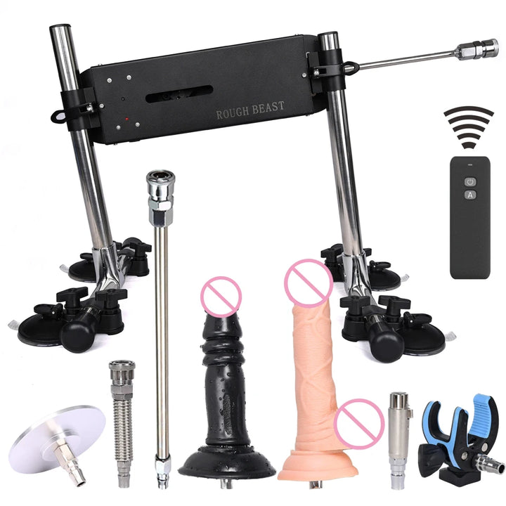 ROUGH BEAST 120W Smart Thrusting Sex Machine – APP-Controlled Pleasure Device with Vac-U-Lock Attachments & Multi-Speed Power Play