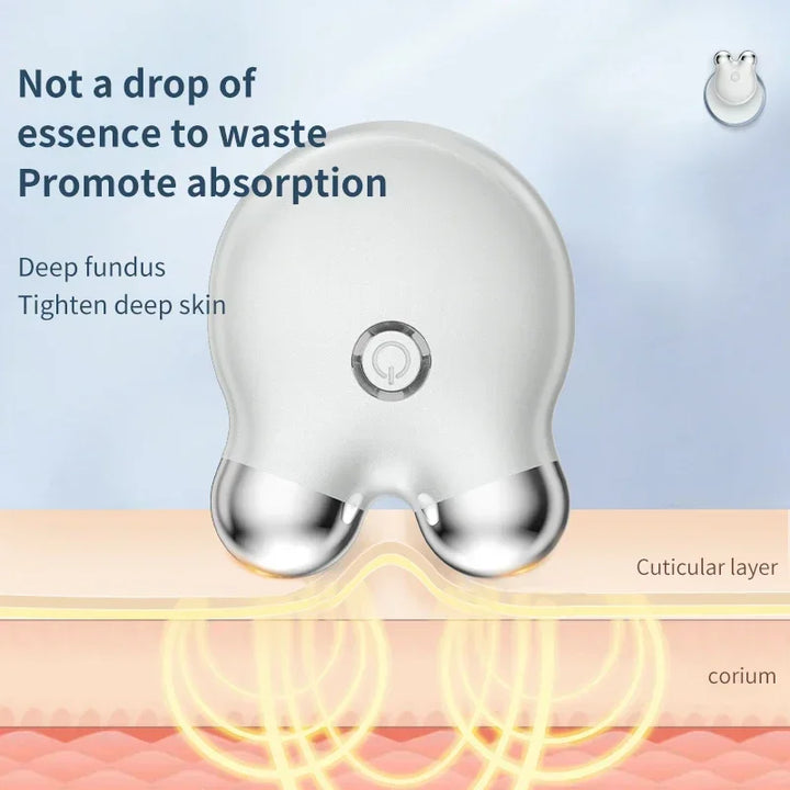 Microcurrent Sculpt & Glow Face Massager – V-Lift Roller with Sonic Vibration