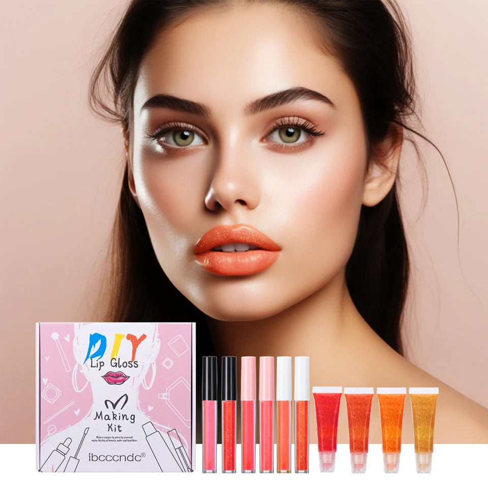 GlamLab DIY Lip Gloss Kit – Complete Moisturizing Lip Tint & Glitter Making Set
