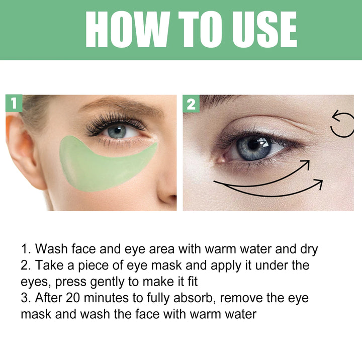 Aloe Vera Collagen Eye Mask – 60 Pieces for Dark Circles, Puffiness & Fine Lines
