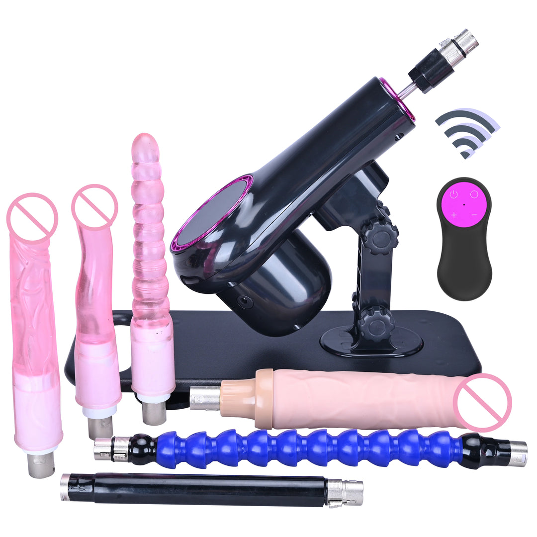 ROUGH BEAST A1 Wireless Sex Machine – Adjustable Thrusting Masturbation Pump with Remote Control & Multiple Attachments