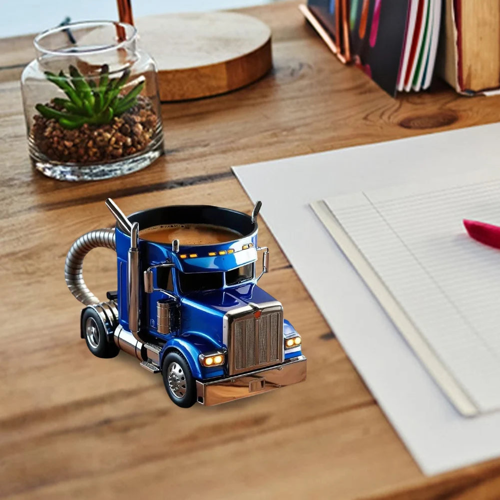 Power Drive Mug – Handcrafted Stainless Steel Semi-Truck Coffee Cup (250ml)