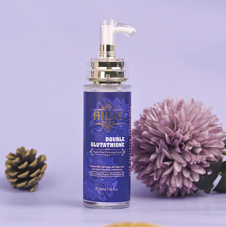AILKE Brightening Face & Body Whitening Serum – Glutathione, Vitamin C & Aloe Vera | Fades Dark Spots & Evens Skin Tone (100ml)