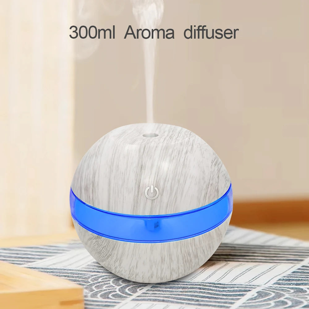 Diffuser Premium Aromatherapy Gift Set  Modern 300ml Humidifier Diffuser with Touch Panel & LED Color Changing Base