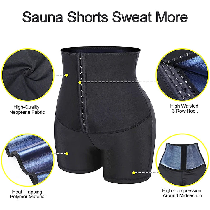 MISSMOLY Hot Sweat Sauna Panties – Women’s Thermo Body Shaper Shorts