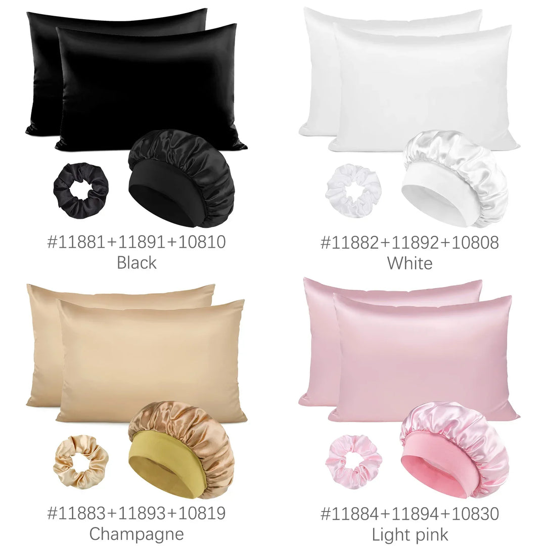 Silken Dreams 4-Piece Satin Sleep Set