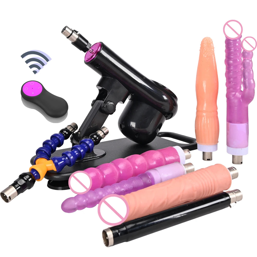 ROUGH BEAST A1 Wireless Sex Machine – Adjustable Thrusting Masturbation Pump with Remote Control & Multiple Attachments