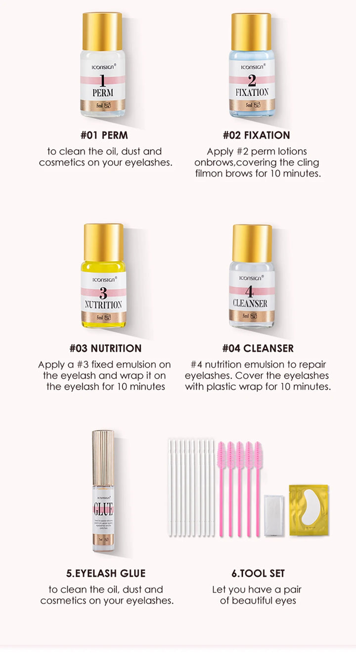 LuxeLash & Brow Tint + Lift Kit – Long-Lasting Curl & Color Enhancer (25–35 Days)