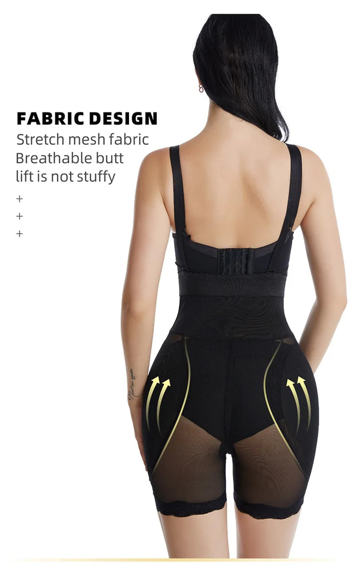 Women's Body Shaper with Hip Pads & Tummy Control