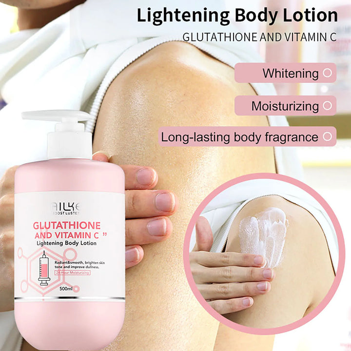 AILKE Luxe Brightening & Moisturizing Body Care Set – Glutathione, Vitamin C & Shea Butter