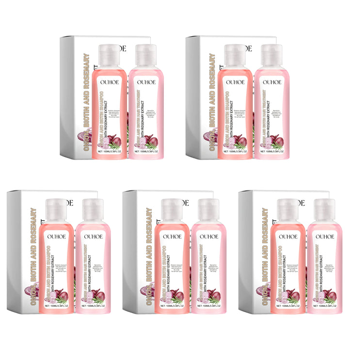 OUHOE Biotin Rosemary Shampoo & Conditioner Set – Hair Growth & Repair Care for All Hair Types | Paraben & Silicone-Free