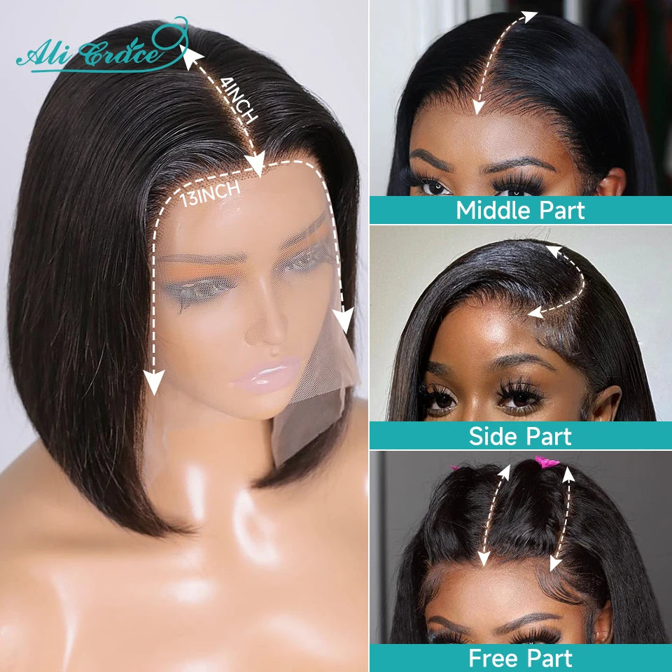 Empower Bob – Natural Black Brazilian Lace Front Wig