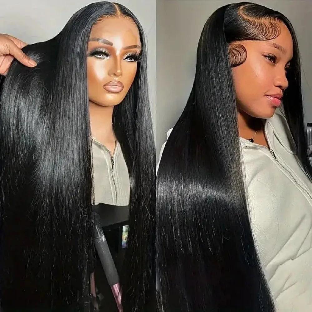 Velvet Length HD Lace Wig – 44" Straight Brazilian Hair, 200% Density