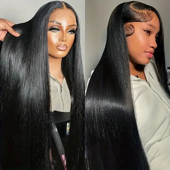 Velvet Length HD Lace Wig – 44" Straight Brazilian Hair, 200% Density