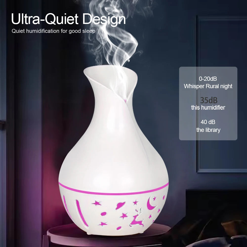 Includes 2pcs essential oil Aromatherapy Diffuser Fragrance Humidifier With Colored LED Lighting 200ml Aromatherapy Mist Diffuse
