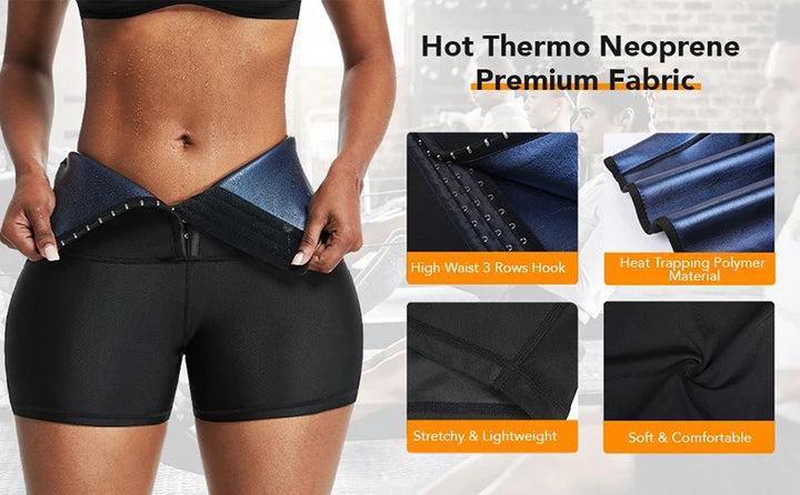 MISSMOLY Hot Sweat Sauna Panties – Women’s Thermo Body Shaper Shorts