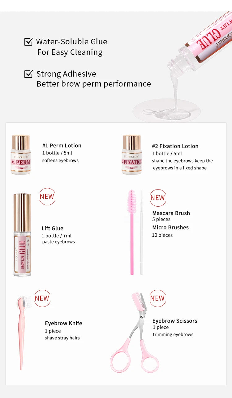 Brow Luxe Lift Kit – DIY Semi-Permanent Eyebrow Lamination System (45–60 Days Hold)
