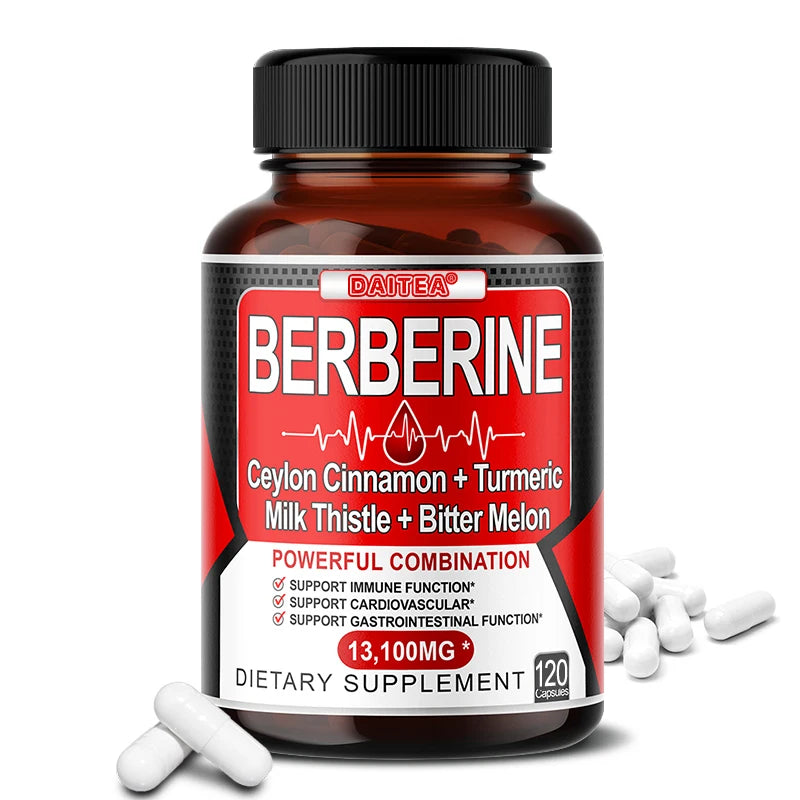 EmpowerEase Berberine+ 8-in-1 Wellness Support Supplement – 120 Capsules