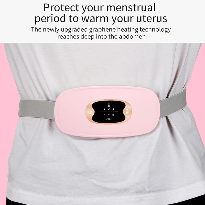 Portable Heating Pad – Menstrual Heating Massager Belt with Vibration & Adjustable Temperature, Period Relief Thermal Waist & Abdominal Warmer
