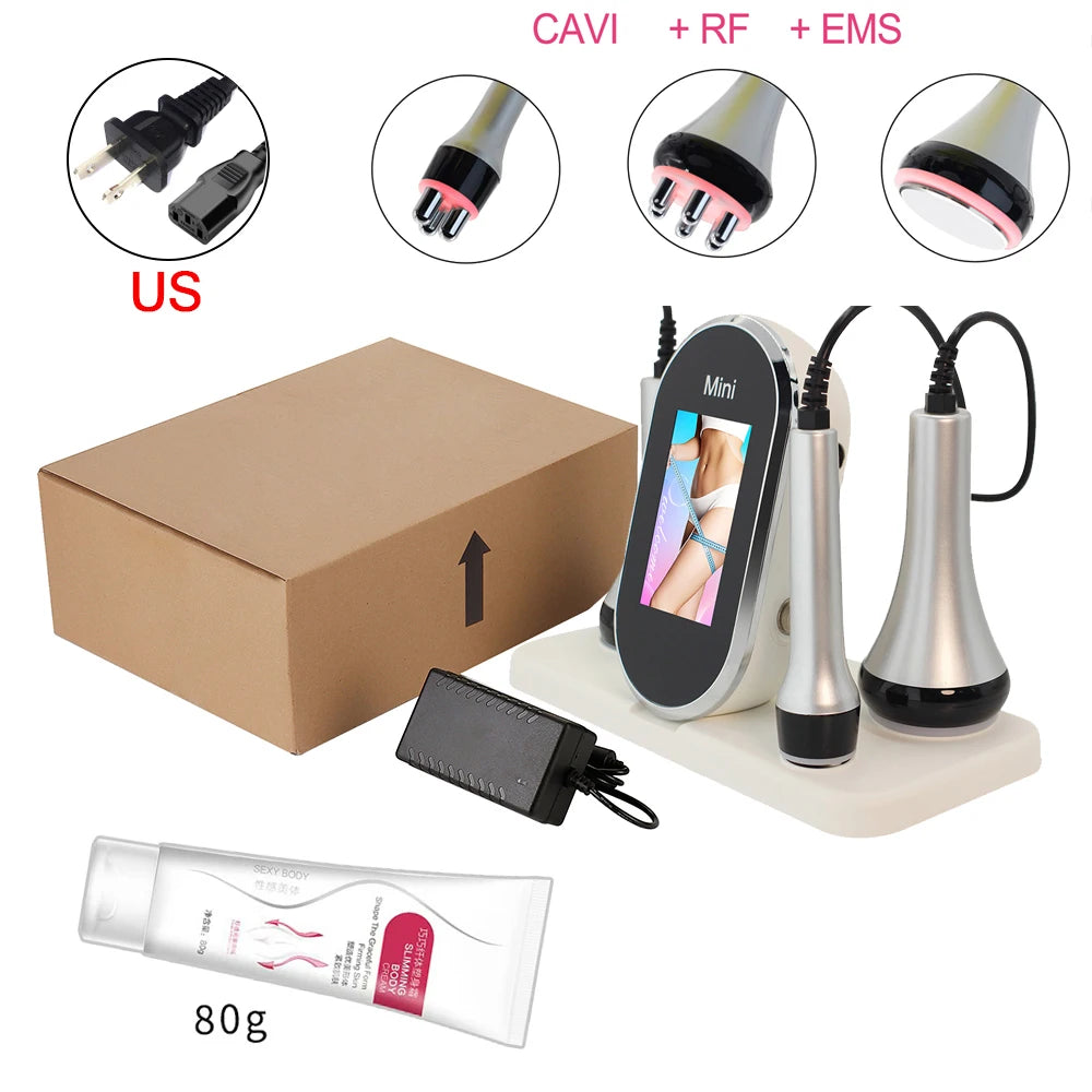 40K Ultrasonic Cavitation & RF EMS Machine – Body Slimming, Facial Lifting & Skin Tightening Beauty Device