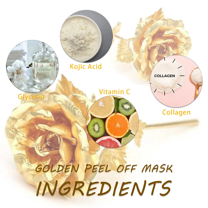 24K Gold Foil Peel-Off Facial Mask Deep Cleansing