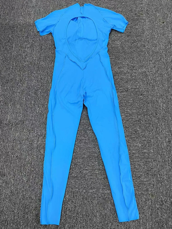 New Autumn/Winter Long-Sleeved One-Piece Yoga Jumpsuit for Women – Backless, Slim Fit Sports Outfit