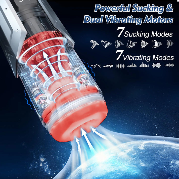2025 Automatic Male Masturbator Cup – 7 Thrusting, Rotating, Vibrating & Sucking Modes with LCD Display, 3D Textured Soft TPE Sleeve, Waterproof Stroker