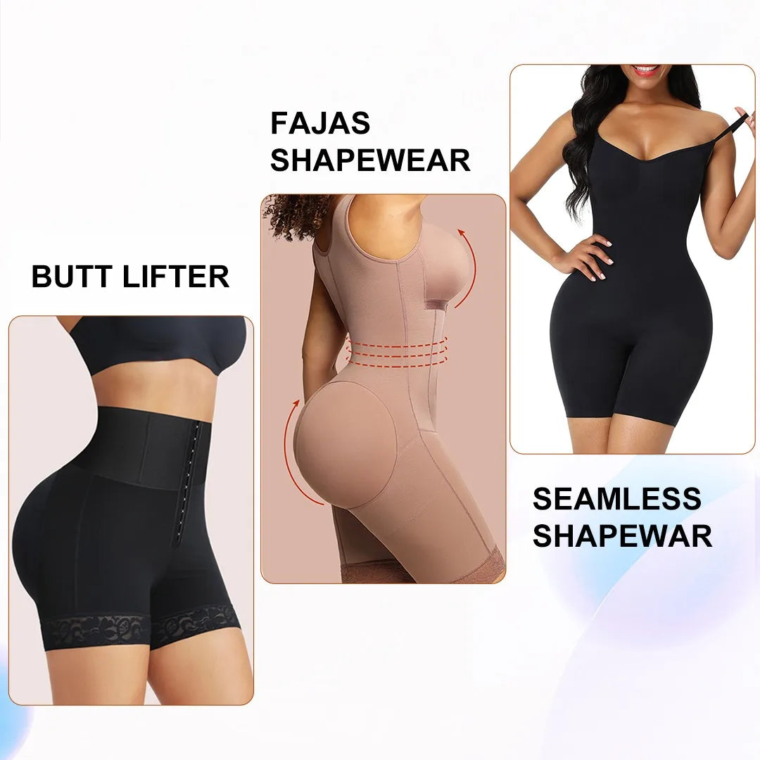 HEXIN High Waist Butt Lifter & Tummy Control Shapewear Shorts