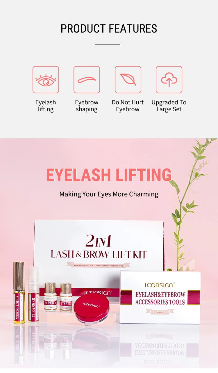 2-in-1 Lash & Brow Lift Kit – Long-Lasting Curl + Definition (6–8 Weeks)