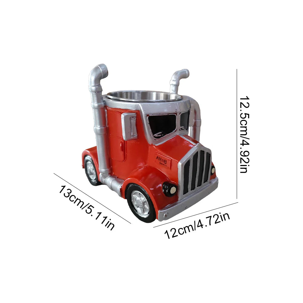 Power Drive Mug – Handcrafted Stainless Steel Semi-Truck Coffee Cup (250ml)