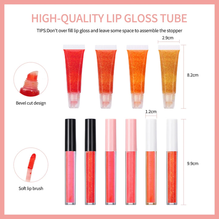 GlamLab DIY Lip Gloss Kit – Complete Moisturizing Lip Tint & Glitter Making Set