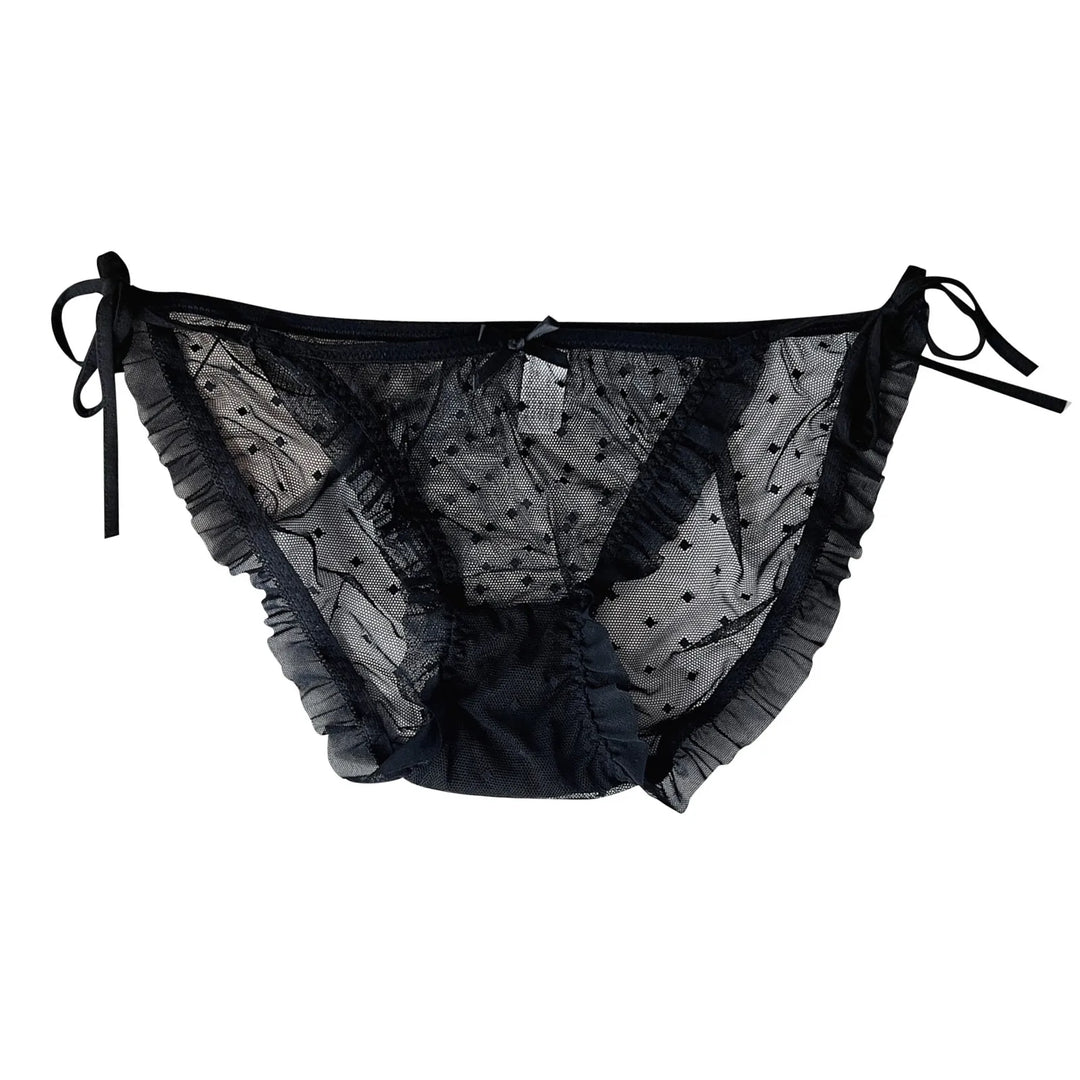 EmpowerEase Sweetheart Lace-Up Sheer Thong