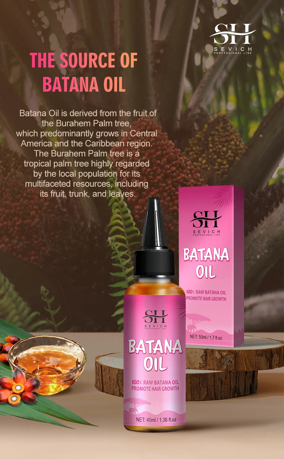 Pure Radiance 100% Organic Batana Oil – Hair Growth & Repair Treatment