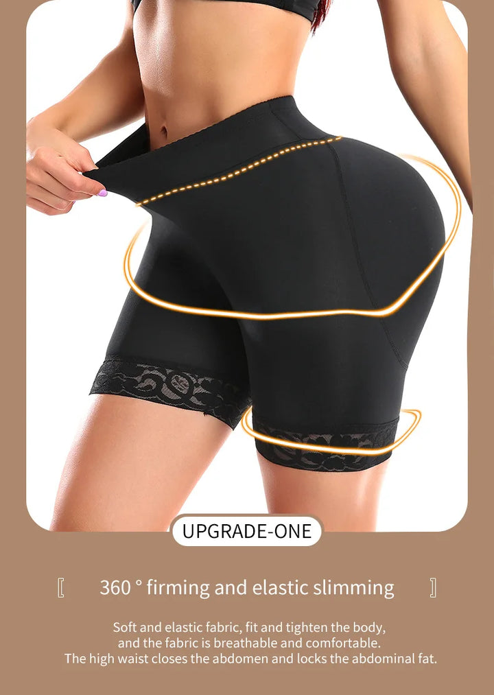 Women’s Butt Lifter Padded Lace Shapewear – Seamless Booty Enhancer Shorts