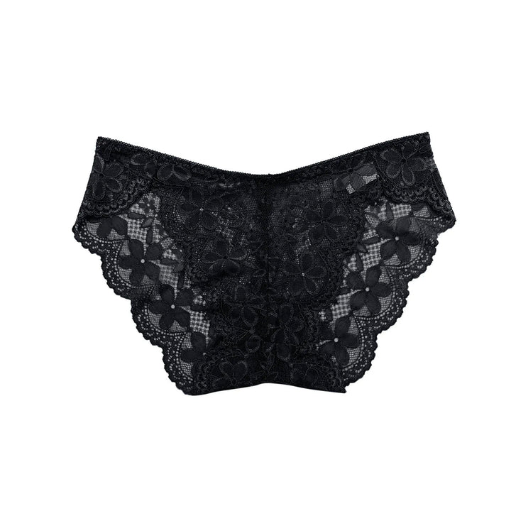 Sexy Lace Breathable Panties – Soft Transparent Mid-Rise Briefs for Women