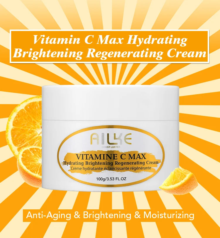 AILKE Vitamin C & E Organic Skin Care Kit – 4-in-1 Brightening Body Set