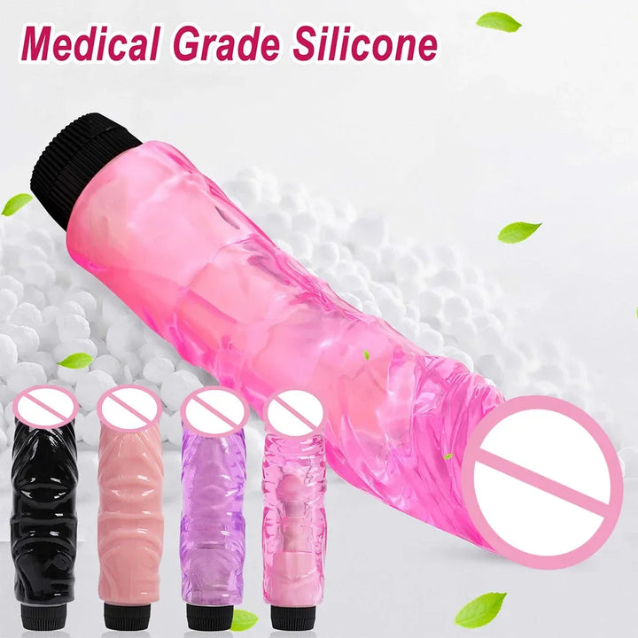 Realistic Vibrator Dildo with Inflatable Sex Pillow – Medical Silicone G-Spot Massager, Clitoral Stimulator, Adult Toy