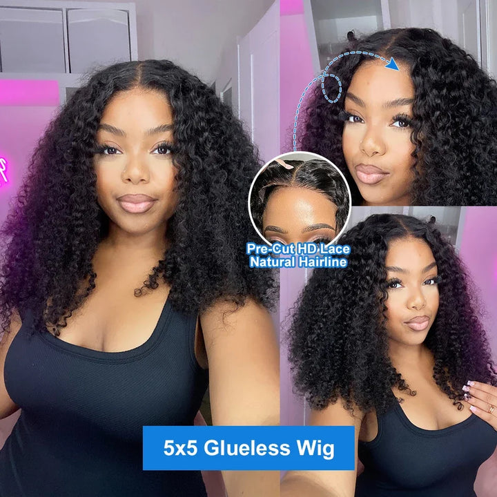 Valuri Deep Wave Bob – Short HD Lace Frontal Wig, 100% Human Hair, 180–250% Density