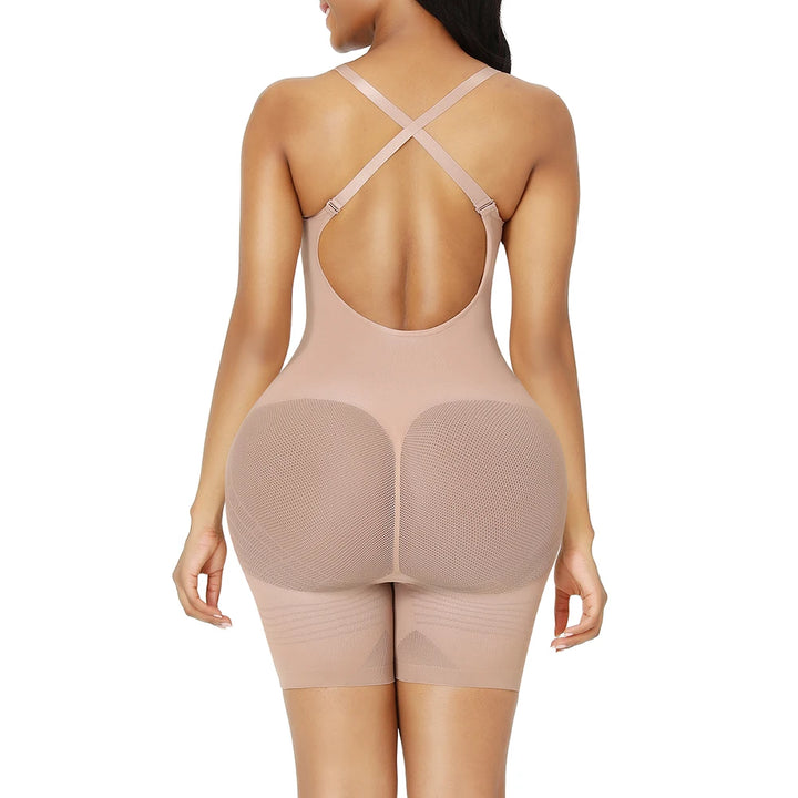 EmpowerEase Seamless Low-Back Full Body Shaper – Butt Lifter & Tummy Control Bodysuit