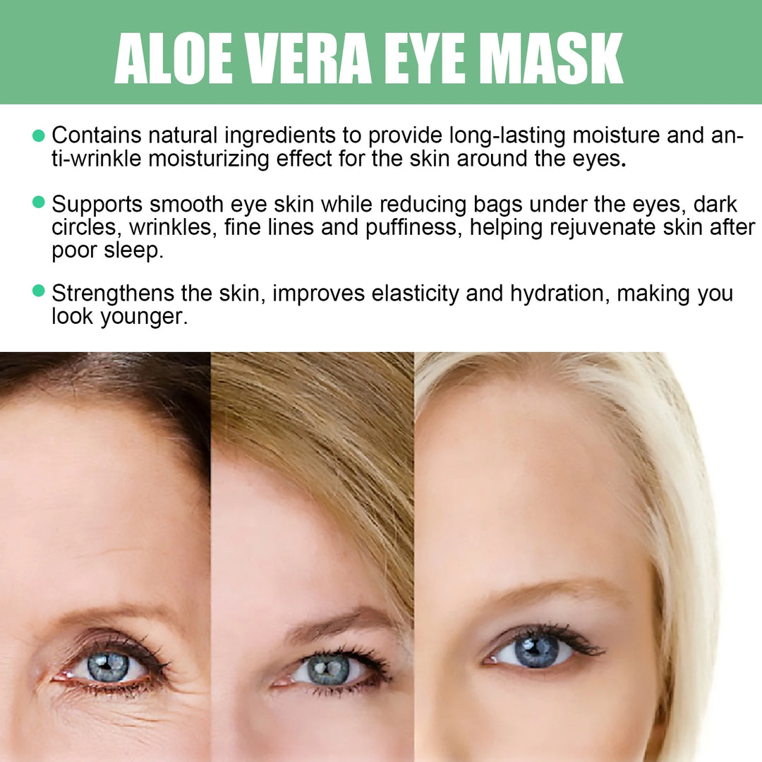 Aloe Vera Collagen Eye Mask – 60 Pieces for Dark Circles, Puffiness & Fine Lines