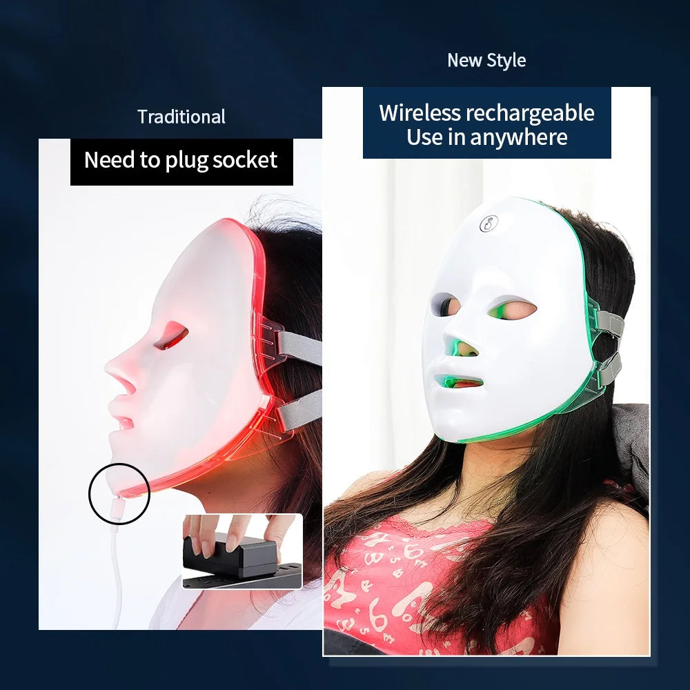 LumaGlow 7-Color LED Facial Therapy Mask