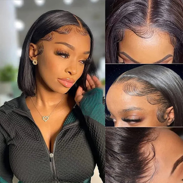 Power Precision Bob – 13x4 Lace Front Straight Human Hair Wig