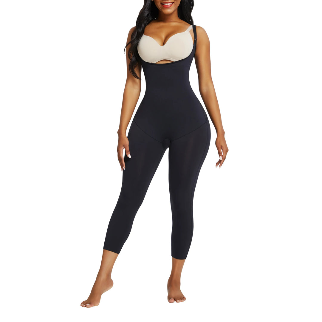 HEXIN Supper High Waist Shapewear Bodysuit – Tummy Control, Butt Lifter, Underboob Support, Adjustable Straps