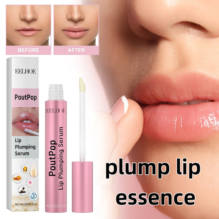 EELHOE Lip Enriching Essence – Plumps, Hydrates & Smooths – With Vitamin E, Jojoba Oil & Hyaluronic Acid – 4ml