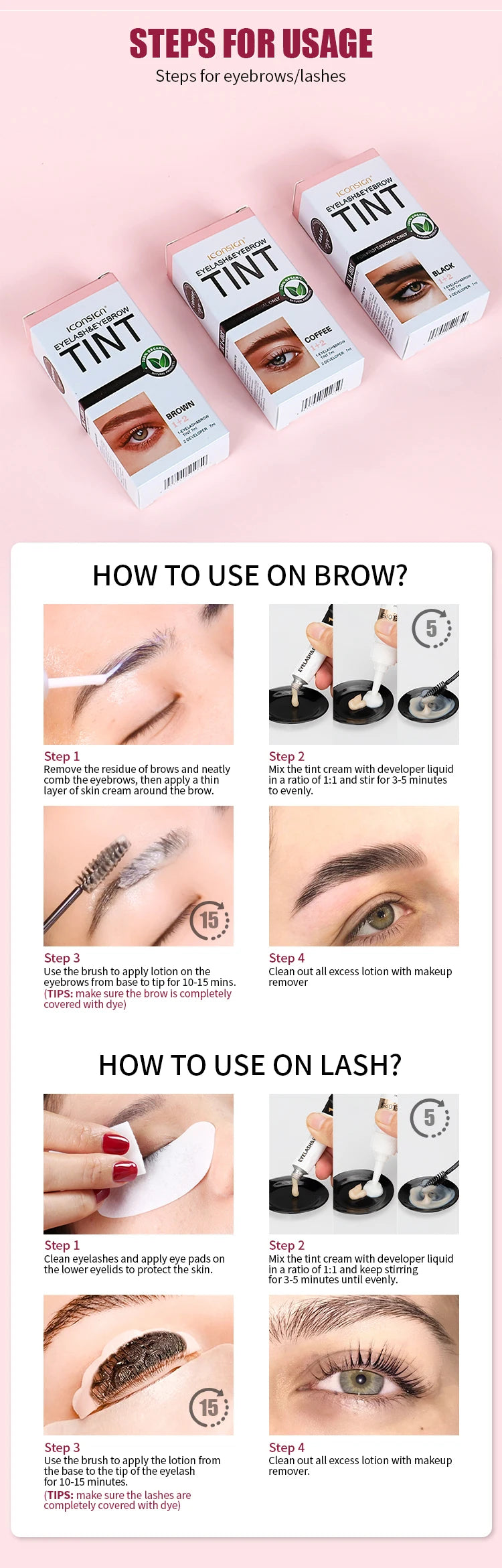 Lash & Brow Luxe Tint Kit – 15-Minute Waterproof Color