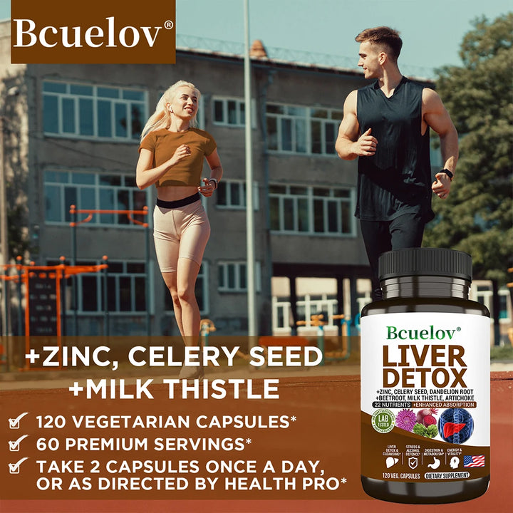 Bcuelov Liver Cleanse & Detox Support – 120 Veggie Capsules
