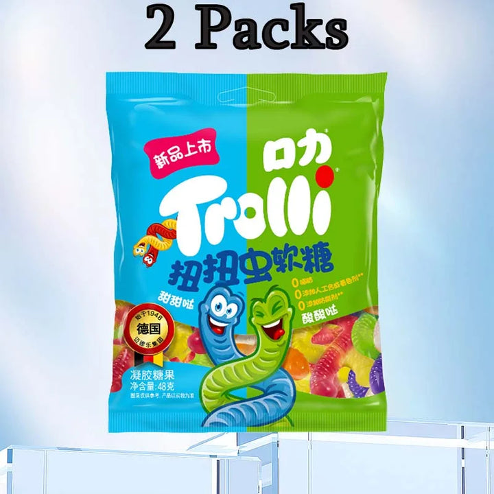 Trolli Gummi Shape Candy – Assorted Flavors, Fun Shapes (2 Packs)