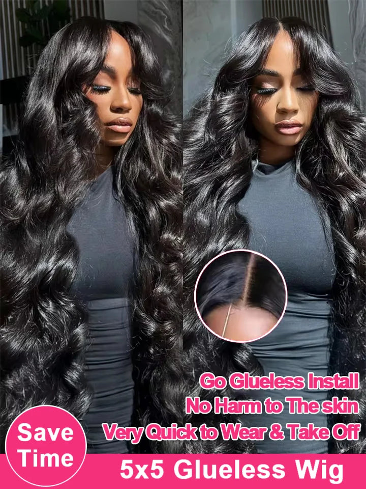 Water Wave Lace Front Wig – HD Transparent Lace, 200% Density, Glueless Fit
