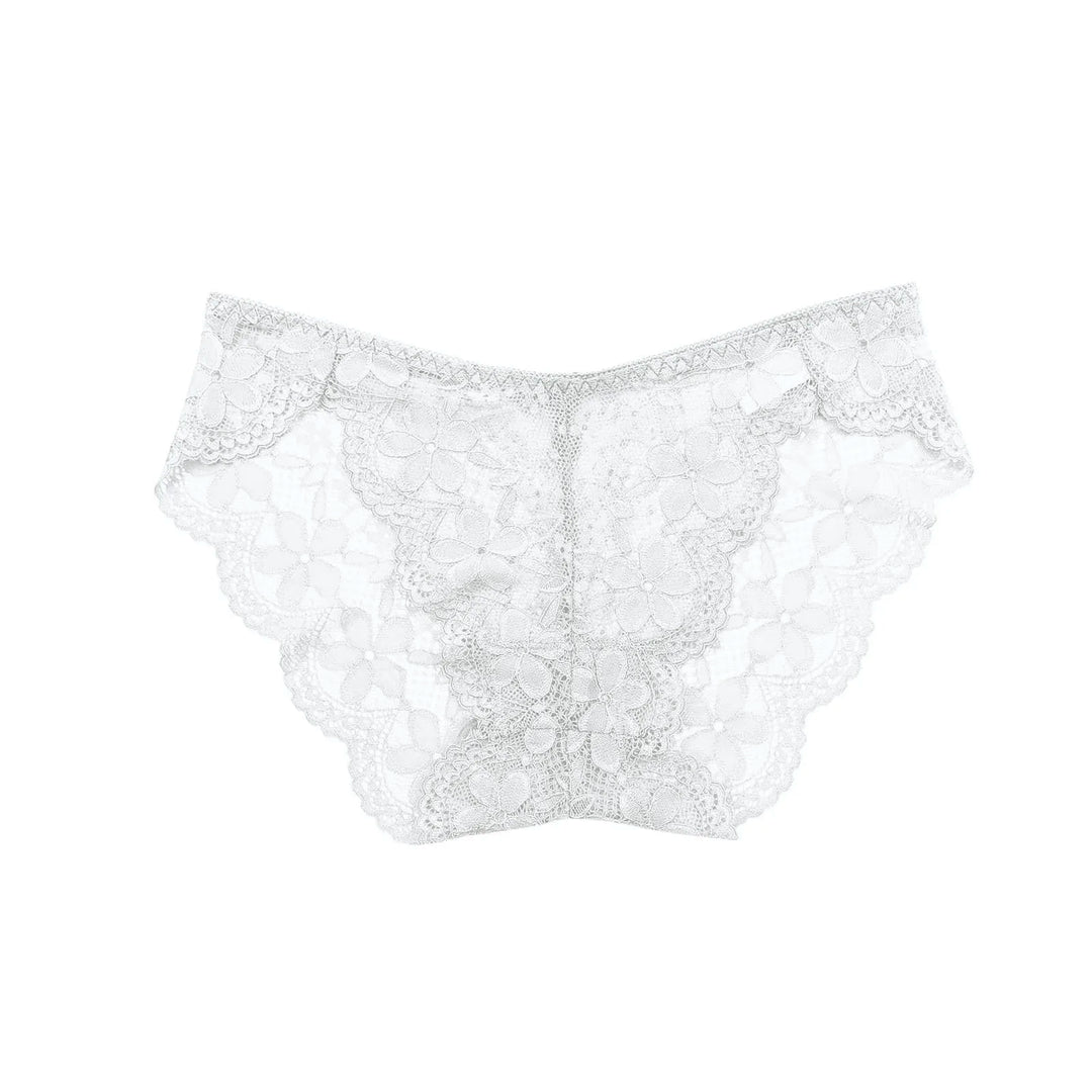 Sexy Lace Breathable Panties – Soft Transparent Mid-Rise Briefs for Women